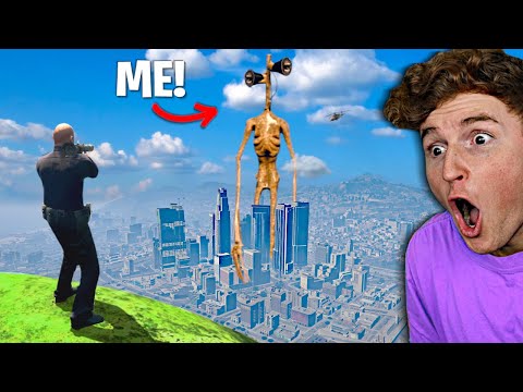 Playing As MEGA SIREN HEAD In GTA 5.. (Mods)