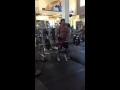 Bodybuilder curling 315lbs with drop sets 225lbs to 135lbs