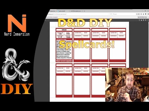 D&D DIY-Spellcards | Nerd Immersion