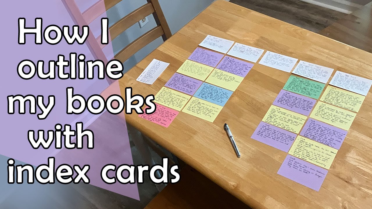 Outlining a book with index cards