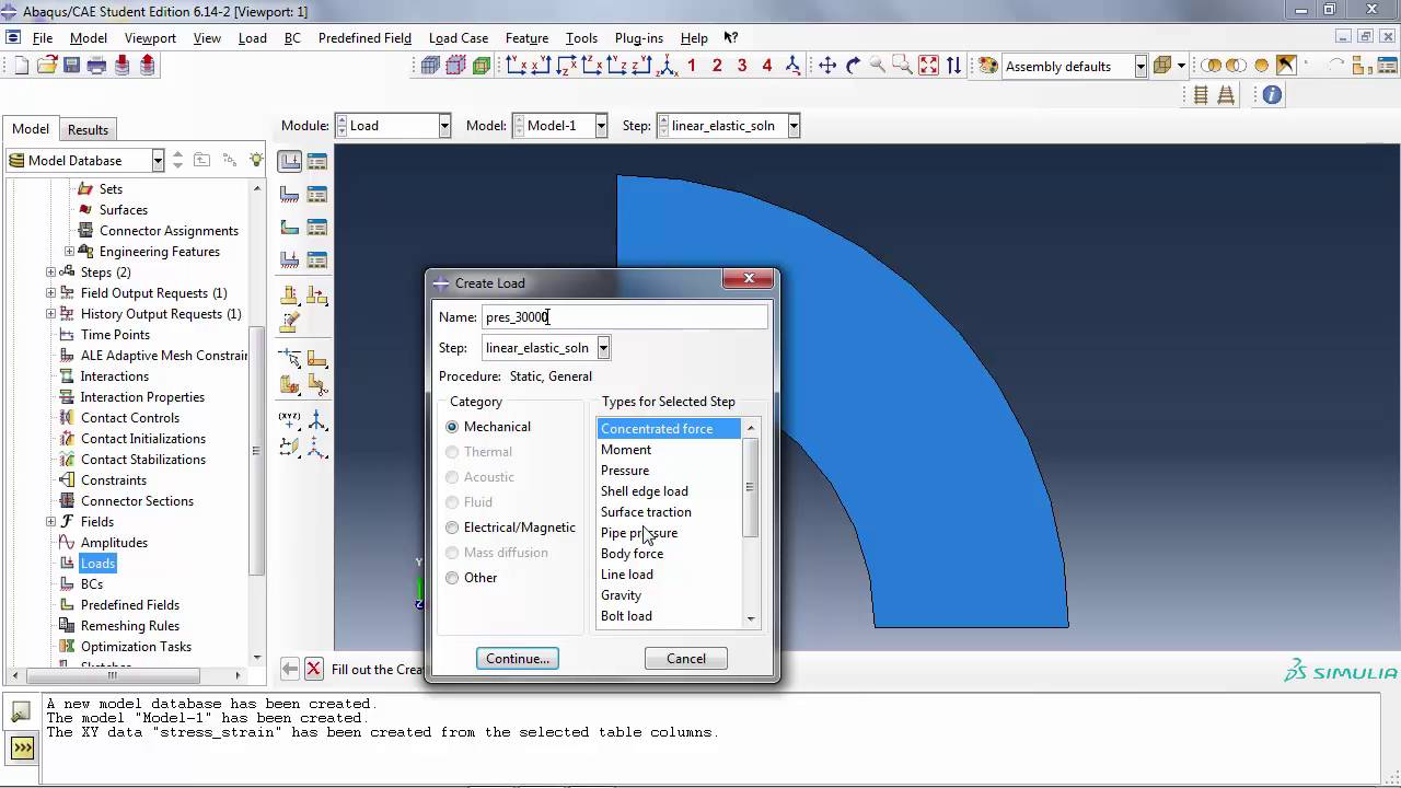 Abaqus/CAE plasticity tutorial