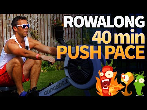 40 Minute Progressive Rowing Workout - Start Easy, End MAX | 10K Plan W3S3 | RowAlong