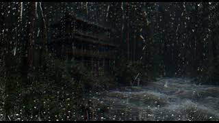 Heavy Rainstorm and Strong Thunder Sounds for Sleeping | Dark Screen Rain for Sleep, Fall Asleep 