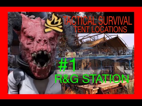 Great Survival Tent Locations workbench vendor Fallout 76 Survival Tent R&G Train Station