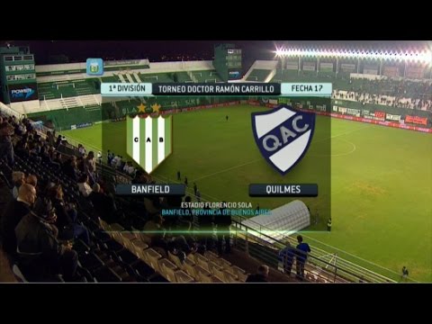 Fútbol en vivo. Banfield - Quilmes. Fecha 17. Torneo Primera División 2014. FPT.