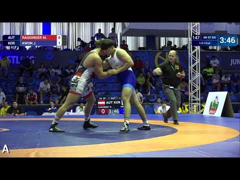 1/4 GR - 97 kg: M. RAGGINGER (AUT) v. J. KWON (KOR)