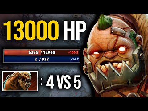 13000 HP!!! OH MY F**KING GOD!!! CRAZY 4 Vs 5 GAME | 7.23 DOTA 2 OUTLANDERS UPDATE | Pudge Official