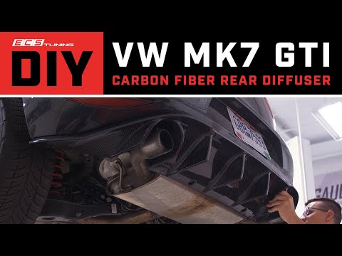 MK7 GTI Carbon Fiber Rear Diffuser Intall | DIY