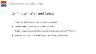 Google Analytics Dashboard for WordPress