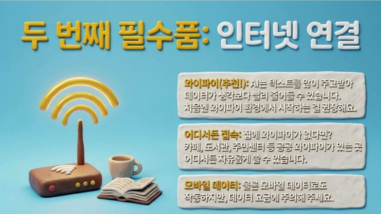 AI 시작 전에 딱 이것만 확인하세요 — 준비물은 생각보다 훨씬 적어요[AI 한입씩 2]