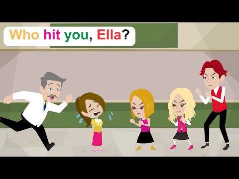 Who hit Ella? - Funny English Animated Story - Ella English