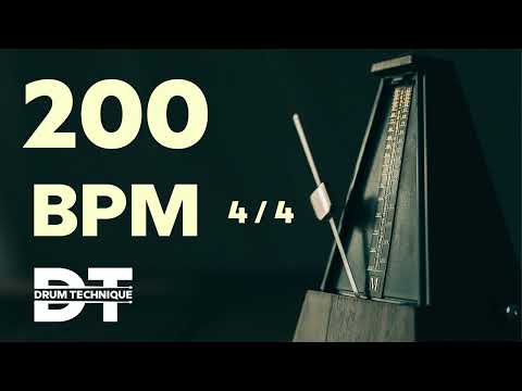 200 BPM ONLINE METRONOME 4/4 cowbell sound #study