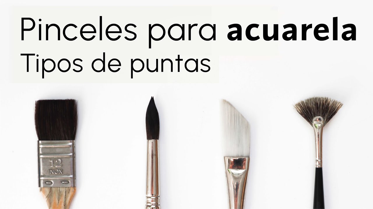 PINCELES para ACUARELA. PARTES del pincel y TIPOS de PUNTAS | Juan Lhara