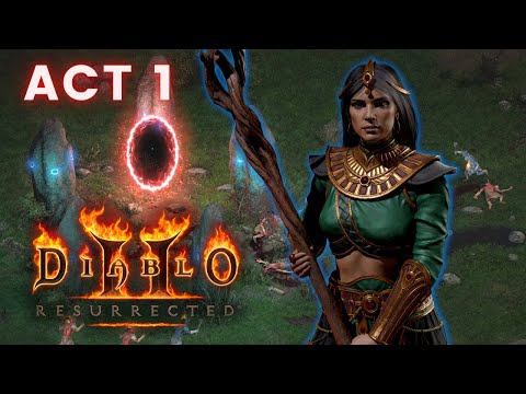 DIABLO 2 RESURRECTED Gameplay Walkthrough Act 1 Sorceress - No Commentary