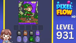 Pixel Flow Level 931 Solution Walkthrough