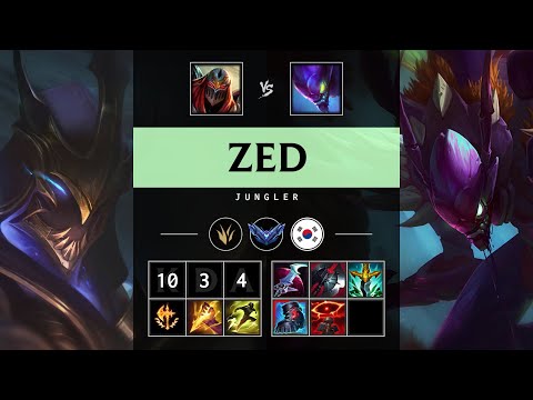 Zed Jungle vs Kha'Zix: Unstoppable - KR Diamond Patch 25.S1.2