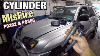 2004 Toyota 4Runner Cylinder misfire fix P0202 and p0306