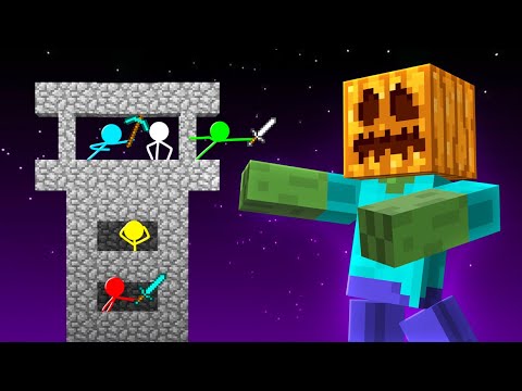 Stickman VS Minecraft: Giant Halloween Zombie - AVM Shorts Animation