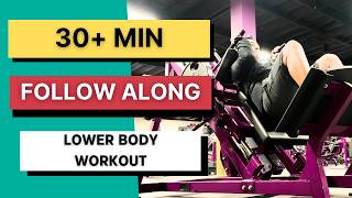 Planet Fitness Lower Body Workout (FOLLOW ALONG | HACK SQUAT, WALKING LUNGES & MORE!)