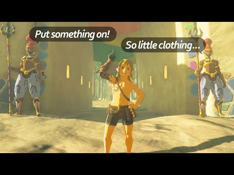 What If You Enter Gerudo Town Without Clothes in Zelda Tears of the Kingdom?