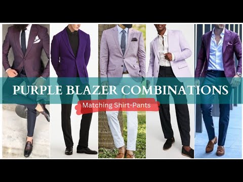 Purple Blazer Combination || Purple Blazer Matching Shirt and Pants