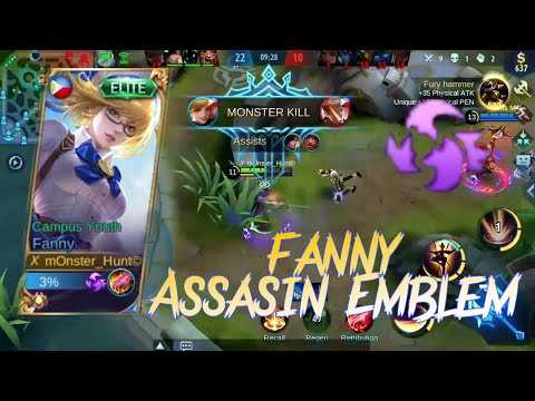 FANNY ASSASIN EMBLEM GAMEPLAY||Cute Girl Voice in Team(ShoutOuts)