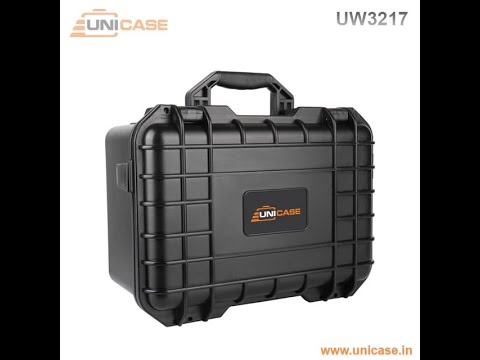 Black heavy duty equipment case with foam, 331 x 350 x 164 m...