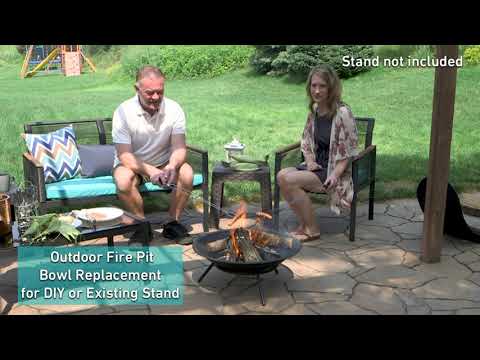 Round Steel Wood Burning Fire Bowl By Ultimate Patio
