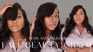 Fall chit chat GRWM | Luvme ready to go wig | new products in my makeup bag