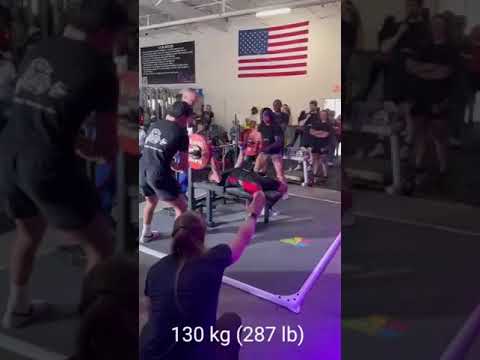 04-27-24 Bench Attempt #2 130 kg (287 lb) ⚪⚪⚪