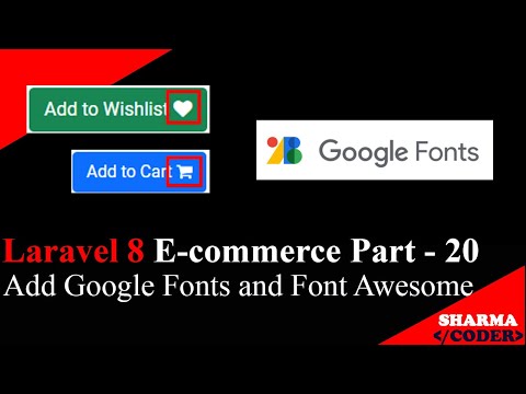 Laravel 8 E com Part 20 How to integrate font awesome and google fonts in Laravel Ecommerce
