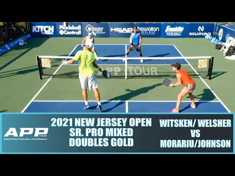2021 NEW JERSEY PICKLEBALL OPEN SR. PRO MIXED DOUBLES GOLD: WITSKEN/WELSHER VS MORARIU/JOHNSON
