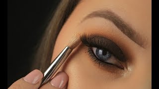 Beauty Hack! One Brush Brown Smokey Eye for Beginners | Drugstore Makeup