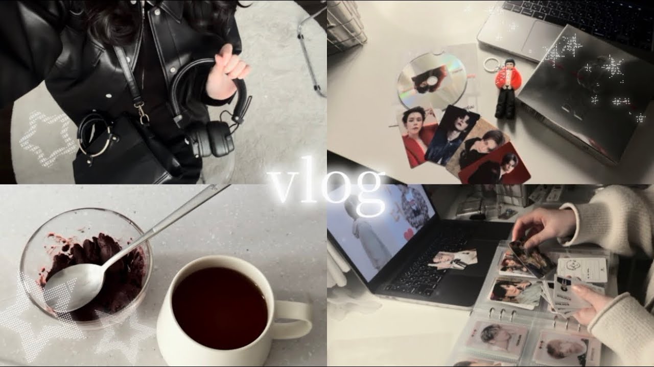 vlog🦋.*˚ 大学生の休日の過ごし方￤アルバム開封とトレカ整理॰`✧
