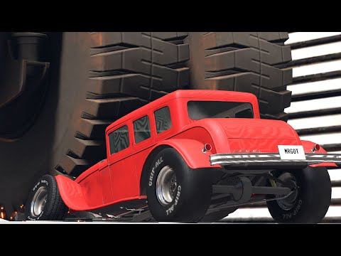 Giant Belaz vs Cars – BeamNG.drive