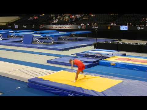 2014 Worlds Tumbling Alexander Mironov RUS 1st pass Prelims Men