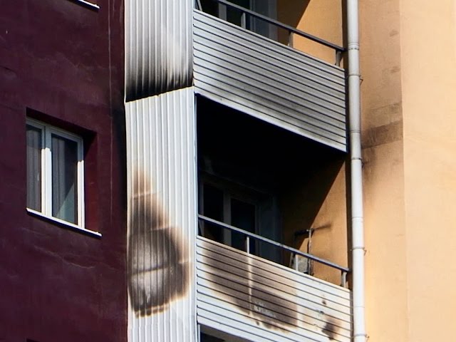 Загорелся балкон