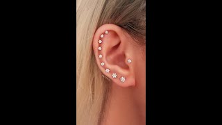 Flowery Path Ear Piercing Ideas Earrings Jewelry for Cartilage Helix Tragus Daith