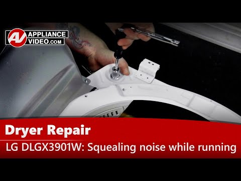Dryer Repair - Squealing Noise While Running - Drum Roller Assembly