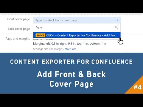 Content Exporter for Confluence - Add Front & Back Cover Page
