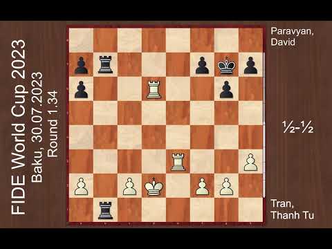 Tran, Thanh Tu (2420) -- Paravyan, David (2612) Round 1.34 ½-½