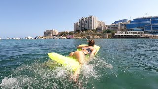 MALTA: ST JULIANS BEACH & OUR FLAT VLOG