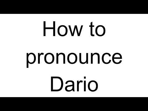 How to Pronounce Dario (Italian)