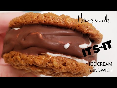 HOMEMADE IT'S-IT ICE CREAM SANDWICHES RECIPE | oatmeal cookies | no cook vanilla ice cream |