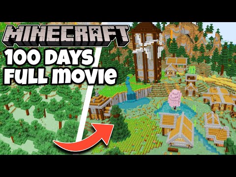 I Survived 100 Days In Minecraft Bedrock Edition [FULL MOVIE]