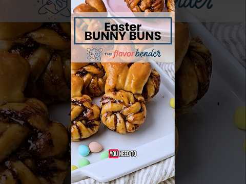 Super adorable Easter bunny bread tutorial and recipe!  #baking #food #cinnamonrolls #bakingrecipes
