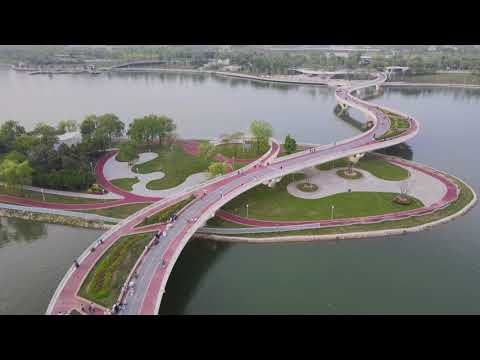 4K Aerial View of Ba River, Xian