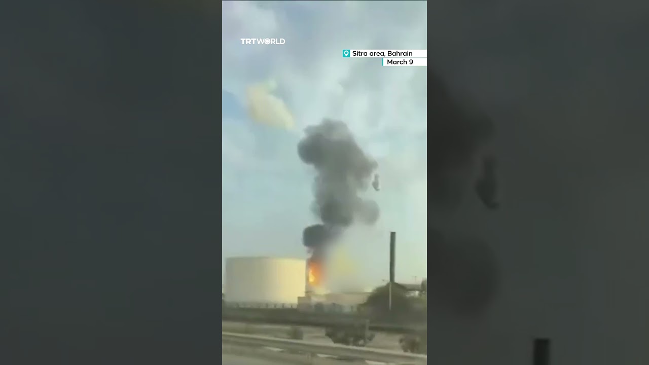 Video | Thick smoke rises from Bahrain's largest oil refinery after Iranian drone attack