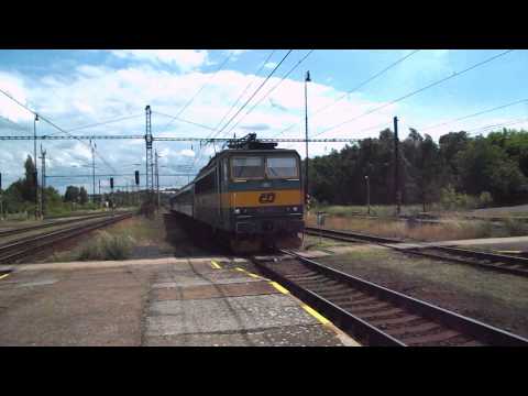 Příjezd vlaku Os 6816 (ČD 163.091) v mimořádném řazení - Most, 22. 6. 2013