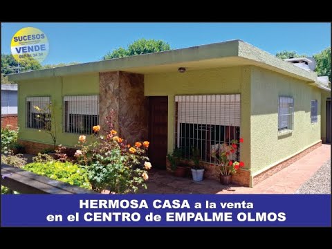EMPALME OLMOS EN EL CENTRO A UNA CUADRA DE LA ESCUELA: HERMOSA CASA GRANDE PRONTA PARA MUDARSE